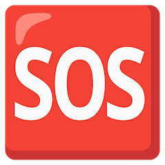 Sinal SOS Emoji Google Android, Chromebook