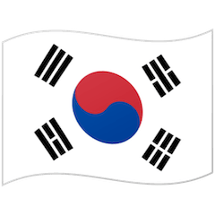 Bandera de Corea del Sur Emoji Google Android, Chromebook