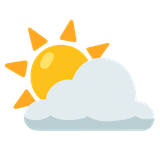 sun-behind-cloud Emoji google