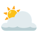 sun-behind-large-cloud Emoji google