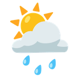sun-behind-rain-cloud Emoji google