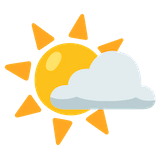 sun-behind-small-cloud Emoji google