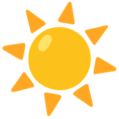 Sonne Emoji Google Android, Chromebook