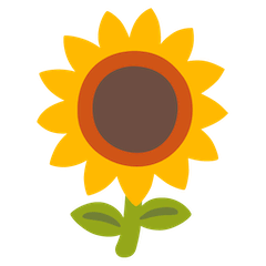 Sunflower Emoji on Google Android and Chromebooks