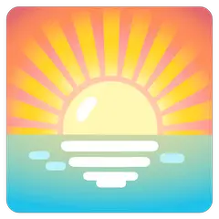 Sonnenaufgang Emoji Google Android, Chromebook