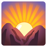 sunrise-over-mountains Emoji google