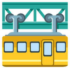 🚟 Ferrovia Suspensa Emoji nos Google Android, Chromebooks