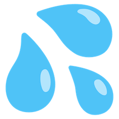 Gotas de água Emoji Google Android, Chromebook