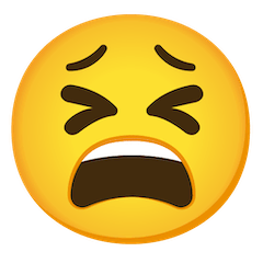 😫 Verstörtes Gesicht Emoji auf Google Android, Chromebook