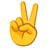 victory-hand Emoji google
