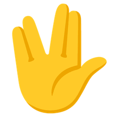 🖖 Hand mit gespreiztem Mittel- und Ringfinger Emoji auf Google Android, Chromebook