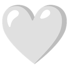 Weißes Herz Emoji Google Android, Chromebook