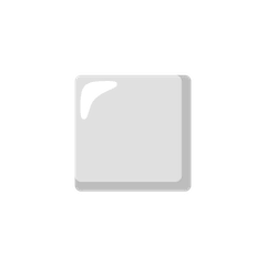 ◽ Weißes mittelgroßes Quadrat Emoji auf Google Android, Chromebook