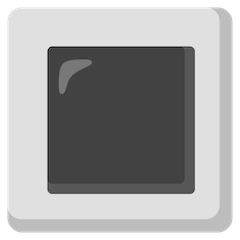 🔳 Weiß umrandetes schwarzes Quadrat Emoji auf Google Android, Chromebook