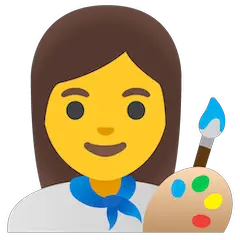Woman Artist Emoji on Google Android and Chromebooks