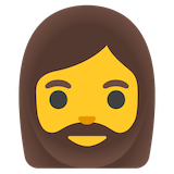 woman-beard Emoji google