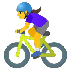 🚴‍♀️ Woman Biking Emoji on Google Android and Chromebooks