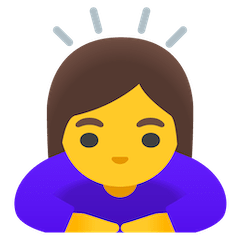 🙇‍♀️ Mulher a fazer vénia Emoji nos Google Android, Chromebooks