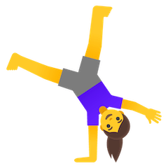 Woman Cartwheeling on Google