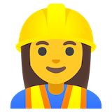 woman-construction-worker Emoji google