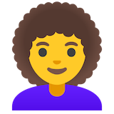 woman-curly-haired Emoji google