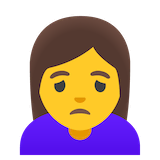 woman-frowning Emoji google
