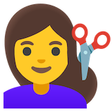 woman-getting-haircut Emoji google