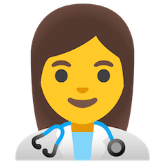 👩‍⚕️ Trabajadora médica Emoji en Google Android, Chromebooks
