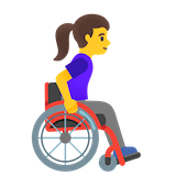 woman-in-manual-wheelchair-facing-right Emoji google