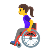 woman-in-manual-wheelchair Emoji google