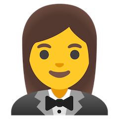 Mulher em smoking Emoji Google Android, Chromebook