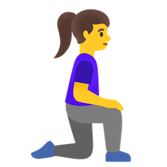 Женщина стоит на коленях, лицом вправо on Google