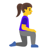 woman-kneeling-facing-right Emoji google