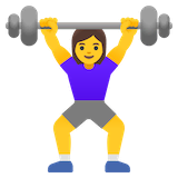 woman-lifting-weights Emoji google