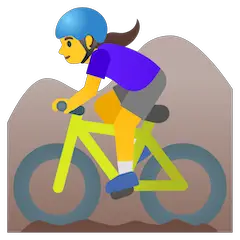 Woman Mountain Biking on Google