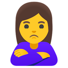 Schmollende Frau Emoji Google Android, Chromebook