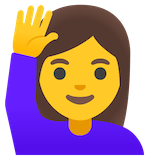woman-raising-hand Emoji google