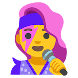 woman-singer Emoji google