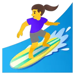 Woman Surfing on Google
