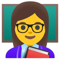 👩‍🏫 Учительница Эмодзи на Google Android и Chromebook