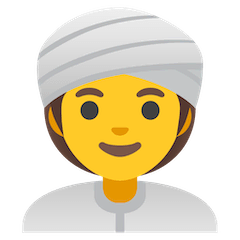 👳‍♀️ Frau mit Turban Emoji auf Google Android, Chromebook