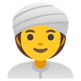 woman-wearing-turban Emoji google