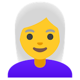 woman-white-haired Emoji google