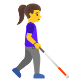 woman-with-white-cane-facing-right Emoji google
