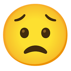 😟 Worried Face Emoji on Google Android and Chromebooks