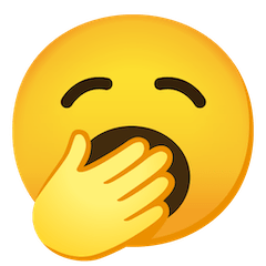 🥱 Yawning Face Emoji on Google Android and Chromebooks
