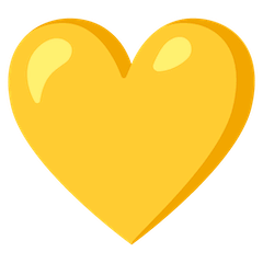 💛 Желтое сердце Эмодзи на Google Android и Chromebook