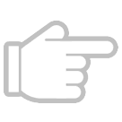 Hand mit nach rechts ausgestrecktem Zeigefinger Emoji HTC