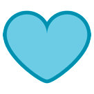 Синее сердце Эмодзи на телефонах HTC