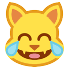 Cara de gato con lágrimas de alegría Emoji HTC